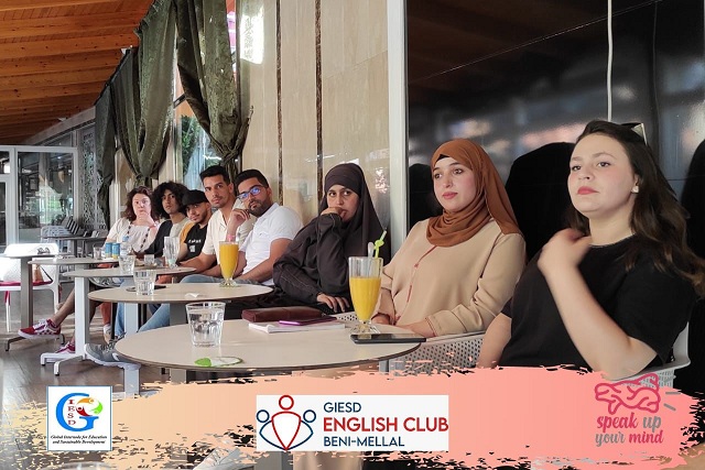 نادي اللغة الإنجليزية بني ملال GIESD English club-Beni Mellal يطلق أنشطته لتمكين الطلبة والمهتمين باللغة الإنجليزية من تطوير مهاراتهم وقدراتهم التواصلية..(صور)